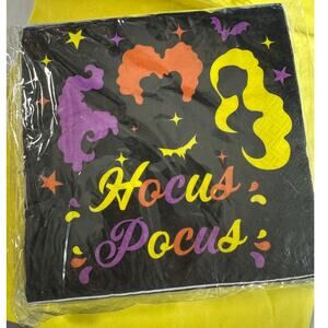 NWT Hocus Pocus Witch 80 Pack Halloween Napkins 6.5x6.5 Disposable Party